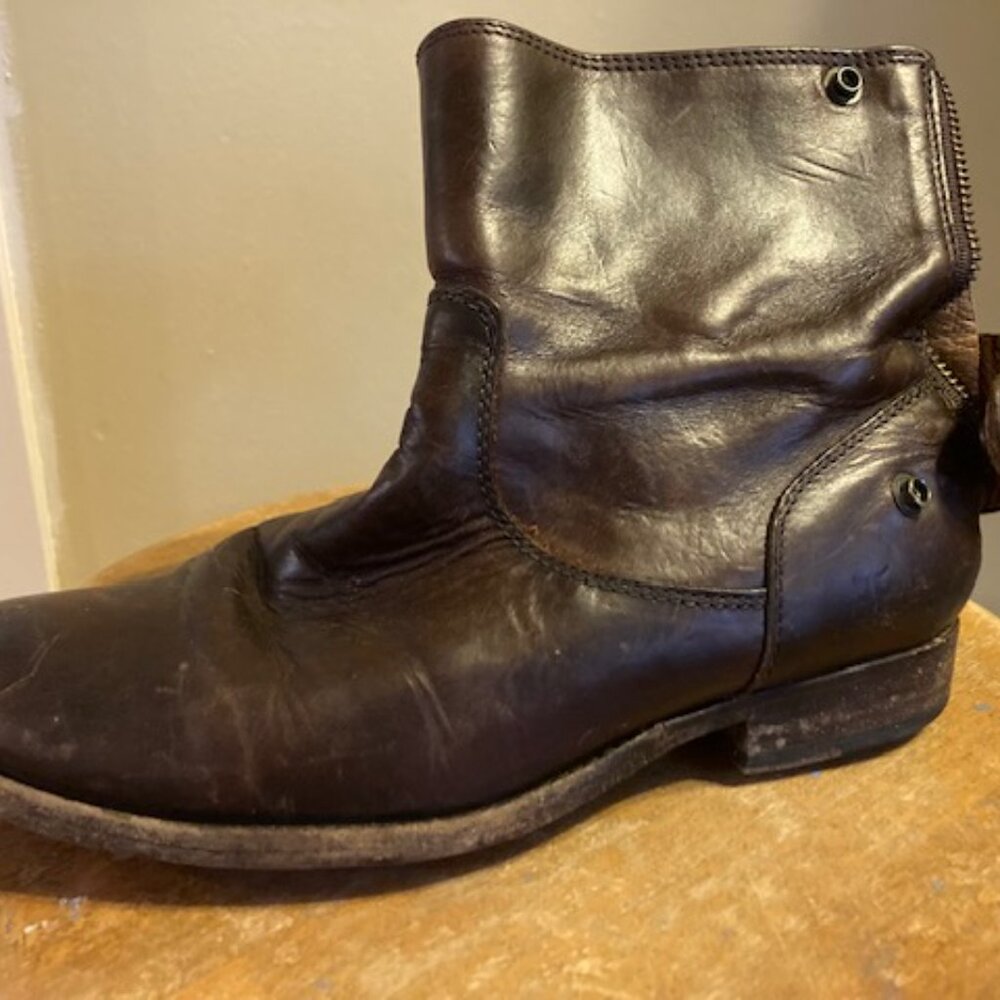 Frye Ankle Boots Melissa Size 6.5B Brown